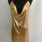 Gold Sequin Sexy V-neck Mini Dress Halter Club Wear Women PQ0157