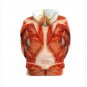 Human Muscle Organ Print Hoodies Coat Woman Comic Tops Printed Halloween Costume PQ101-389