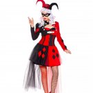 Anime Harley Quinn Stage Costume Circus Funny Clown Costume PQ91366