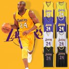 No. 24 Kobe Bryant Kit V-neck LA Lakers Home Tops Los Angeles Lakers Away Basketball Uniform