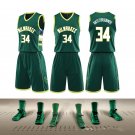 Milwaukee Bucks Basketball Team Uniform Giannis Antetokounmpo T-shirts Tracksuit The Alphabet Tops