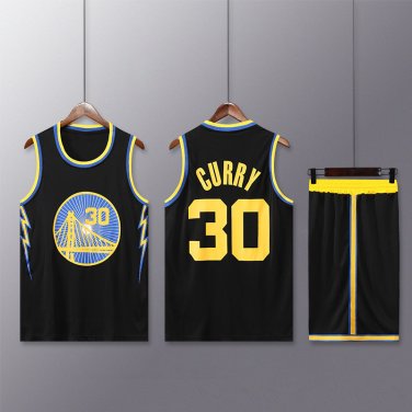 Stephen Curry City Edition Tracksuit GSW Outfits Basketball Tops Golden State Warrior Uniform