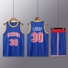 Golden State Warriors City Edition Uniform Stephen Curry Kits Outfits Basketball Tops GSW Uniform