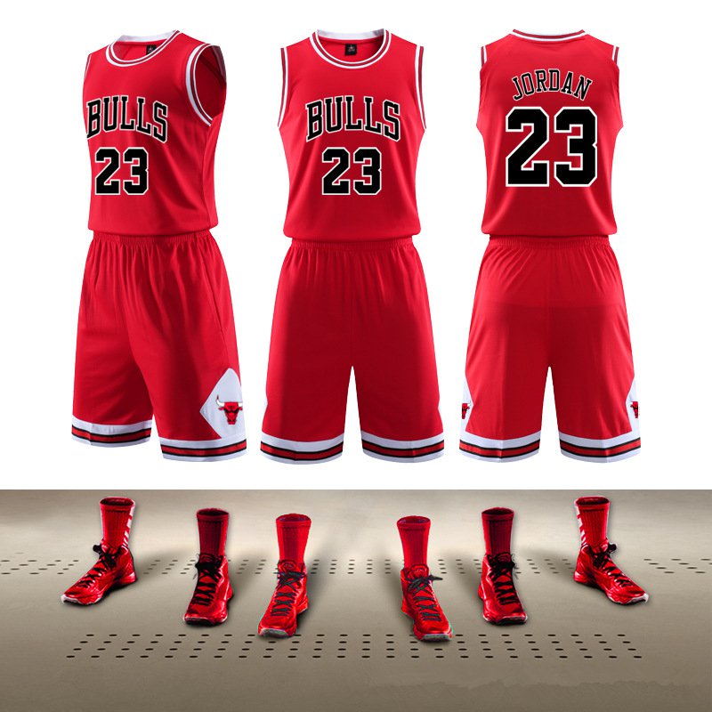 Chicago Basketball Team Uniforms Adult Michael Jordan Tops Bulls ...