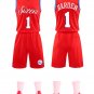 Adult 76ers Basketball Outfit PHI Sport Wear Philadelphia James Harden Fan Apparel Basketball Tops