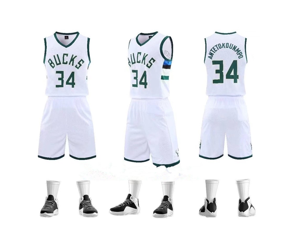 Milwaukee Bucks Fan Apparel Giannis Antetokounmpo Uniform Basketball Tops Alphabet Sport Tracksuit