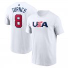 World Baseball Classic Trea Turner No 8 T-shirt USA Team Uniform WBC Sport Tops