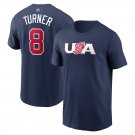 WBC Trea Turner Fan Apparel No 8 USA Team Uniform World Baseball Classic T-shirt Sport Tops