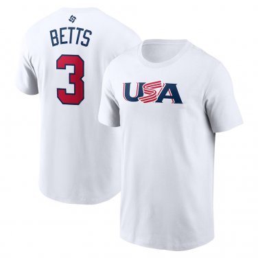 WBC Mookie Betts Fan Apparel No 3 USA Team Uniform World Baseball Classic T-shirt Sport Tops