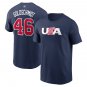 Paul Goldschmidt T-shirt USA No 46 World Baseball Classic Team Tops WBC Baseball Sport Uniform