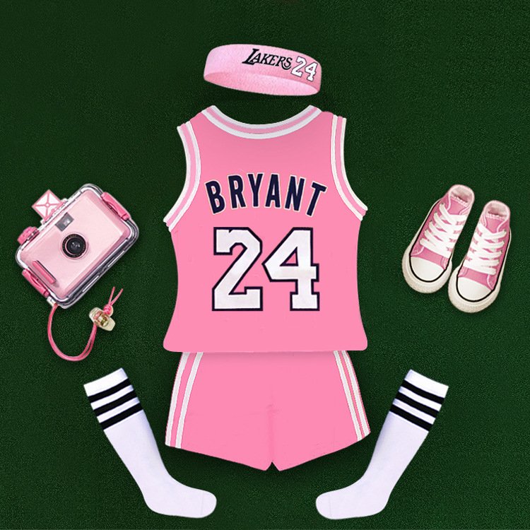 Kobe Bryant Basketball Uniform For Girl Lakers Fan Apparel Child Kits