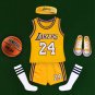 Kobe Bryant Basketball Uniform For Girl Lakers Fan Apparel Child Kits LA Outfit Los Angeles Tops