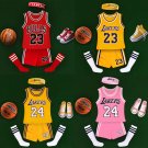 Kid Michael Jordan Basketball Uniform for Child James Fan Apparel Kobe Bryant Basketball Outfits