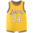 Infants Kobe Bryant Romper Basketball Uniform Toddler Jumpers Lakers Fan Apparel Los Angeles Tops