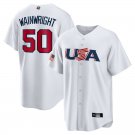Wainwright WBC T-shirt USA No 50 World Baseball Classic Team Tops Baseball Sport Uniform