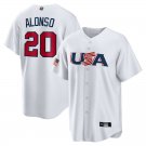 WBC Pete Alonso Fan Apparel No 20 USA T-shirt World Baseball Classic Team Uniform Sport Tops