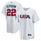 WBC Kershaw T-shirt Fan Apparel World Baseball Classic Sport Tops No 22 USA Team Uniform