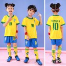 22-23 Neymar JR National Football Team Fan Apparel For Kid T-shirt Child Brazil Soccer Kits Uniform