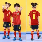 22-23 Iniesta National Football Team Kits Kid Spain Soccer T-shirt Child Fan Apparel