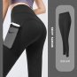 Plus Size Yoga Leggings With Pocket Women Bubble Butt Fitness Sport Pants High Waist Tights