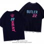 Jimmy Butler Fan Apparel Black Eight Miracle Basketball Tops Miami Heat Basketball Cotton T-Shirt
