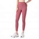 Plush Yoga Outfit For Woman High Waist Winter Running Leggings Slid Color Workout Pants