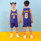 King James Basketball Outfit Kid Los Angeles Kits Lakers Clothing Boy Basketball Team Uniform