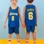Kid James Basketball Fan Apparel Children Los Angeles Lakers Outfit Basketball Team Uniform