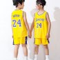 Kobe Bryant Fan Apparel For Kid Basketball Uniform LA Outfit Mamba Lakers Kits Los Angeles Tops