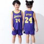 Kobe Bryant Fan Apparel For Kid Basketball Uniform LA Outfit Mamba Lakers Kits Los Angeles Tops