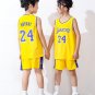 Kobe Bryant Kit Child LA Lakers Home Tops Kid Los Angeles Lakers Away Basketball Uniform