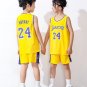 Boy Kobe Bryant LA Lakers Fan Apparel Teenage Los Angeles Tops Lakers Away Basketball Uniform
