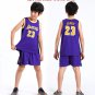 Kid James Outfit Basketball Team Fan Apparel Children Los Angeles Lakers Basketball Clothing