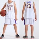 Teen James Basketball Uniform Kid Lakers Fan Apparel LA Basketball Outfit Los Angeles Kits