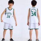 Kid Giannis Antetokounmpo Fan Apparel Milwaukee Souvenirs Tops Bucks Tracksuit Basketball Uniform