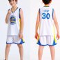 Kid Stephen Curry Tops For Boys Golden State Warriors Basketball Team Uniforms Shirts