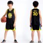 Kid Stephen Curry Tops For Boys Golden State Warriors Basketball Team Uniforms Shirts