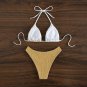 Sexy Halter Swimwear Triangle Bikini Set For Women Contrast swimsuit