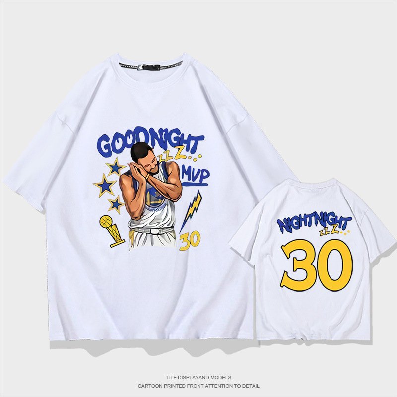 Stephen Curry Fans Apparel Tops Unsex Good Night Cotton T-shirts ...