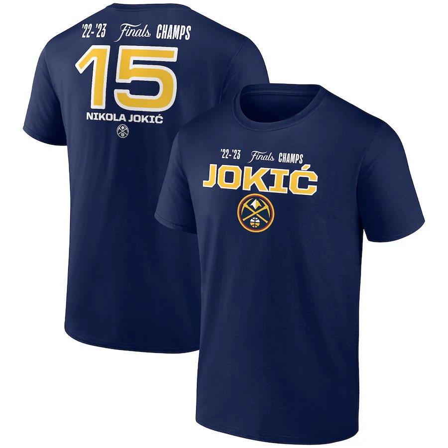 2223 Champions Basketball Nikola Jokic Tshirt Denver Fan Apparel Nuggets Team Uniform