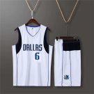 Adult Kristaps Porzingis Basketball Kit Unisex Dallas Mavericks Home Basketball Fan Apparel