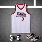 Allen Iverson Fan Apparel Philadelphia 76ers Basketball Outfit PHI Sport Wear Basketball Tops