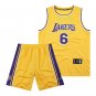 Los Angeles Lakers Fan Apparel King James Kits LA Basketball Tops Outfit #6 Team Uniform