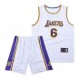 Los Angeles Lakers Fan Apparel #6 King James Kits LA Basketball Tops Outfit Team Uniform