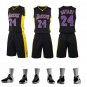 Los Angeles Lakers Tops Black Mamba Lakers Kits Kobe Bryant Basketball Uniform LA Outfit