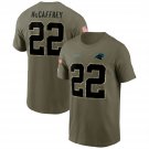 22 McCaffrey Fan Apparel Sport T-shirt Carolina Pathers American Football Team Tops
