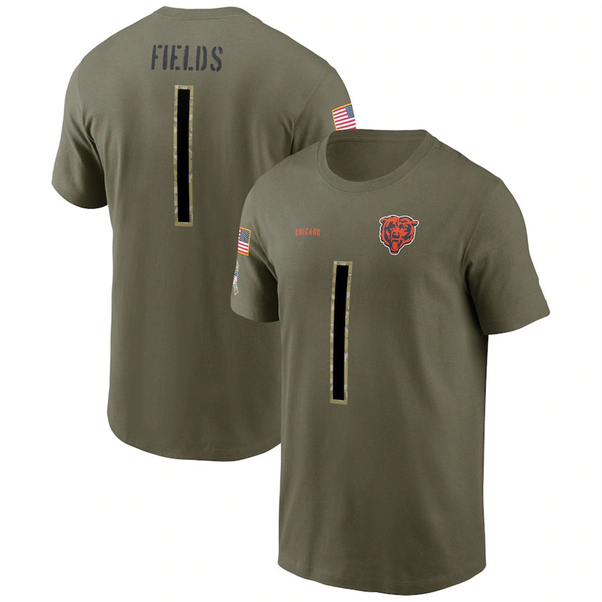 1 Field Fan T-shirt Sport Apparel Chicago Bears American Football Team Tops