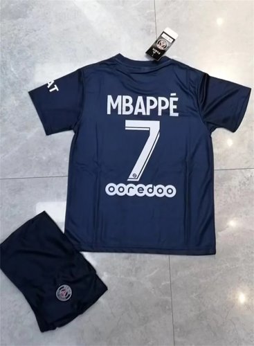 2023 Kid Mbappe Soccer Fan Apparel Paris Saint-Germain Football Outfit Child PSG Uniform