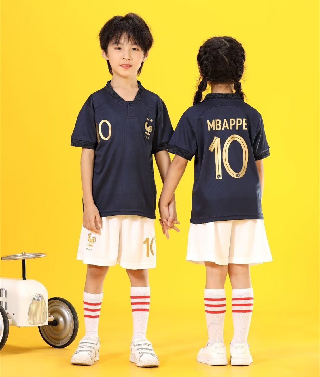 2023 Child Mbappe National Soccer Team Fan Apparel For Kid France T ...