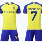 7 Cristiano Ronaldo Al Nassr FC Soccer Tshirt Uniform Riyadh Home Tops CR Kid Football Fan Apparel